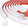 Flexible Quarter Round Molding, Peel and Stick Silicone Edge Trim for Floor, Kitchen, Countertop, Bathroom, Sink, Shower, Bathtub (78Inch, White)