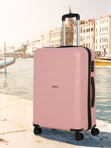 Image of Teakwood Dune Trolley Bag for Travel - Durable for Weekend Business Trip & Airline Cabin Fit - Smooth Wheels & Telescopic Handle Luggage Suitcase