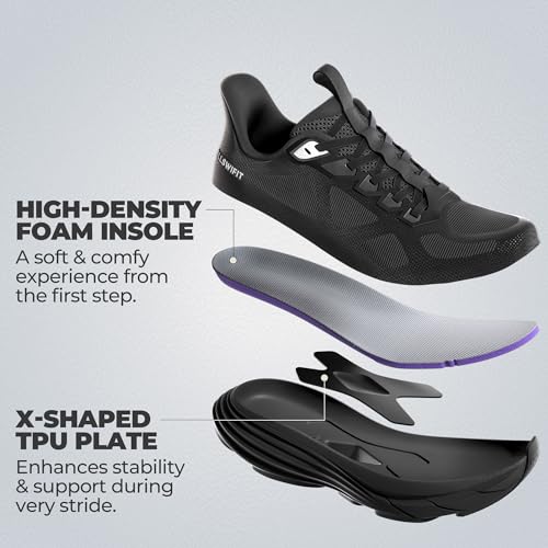 Women's Slip On Walking Shoes Hands-Free Cushion Running Tennis Non-Slip Comfortable Gym Workout Athletic Breathable Fashion Sneakers SwiftLite4