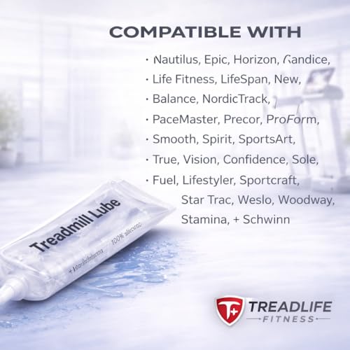 Image of TreadLife Fitness 100% Silicone Treadmill Lube - 1oz - Instructions on Back