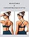 CRZ YOGA A-C Scoop Neck Bikini Tops for Women - Padded Adjustable Bathing Swimsuit Spaghetti Straps Swim Sports Bra Insignia Blue X-Large