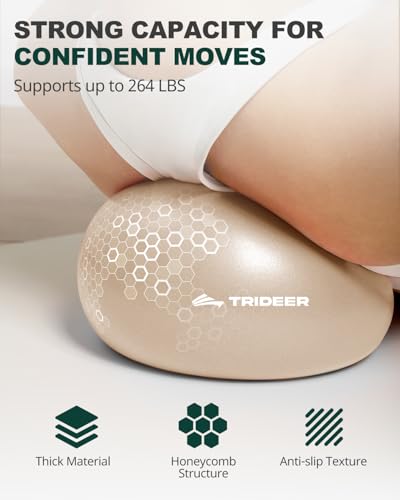 Image of Trideer 9-Inch Pilates Ball, Small Exercise Ball Pilates Equipments for Yoga, Physical Therapy, Pregnancy, Postpartum, Core Training, Balance, Stability and Stretching