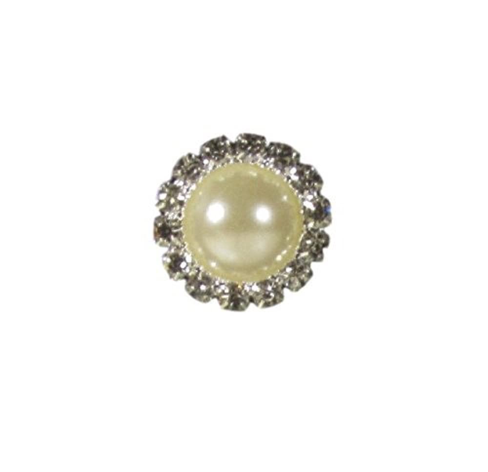 Syntego Silver 10 X Diamante And Pearl Crystal Rhinestone Round Pearl Diamante Embellishments Rhinestone Wedding Invitations Card Crafts 2Cm