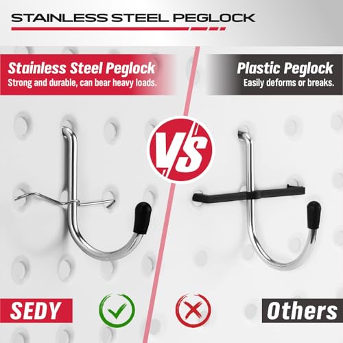 300-Piece Pegboard Hook Set, Pegboard Organizer Accessories for Hanging, Durable Metal Hooks for Tool Organization, Garage, Workshop, and Craft Storage