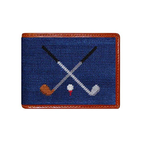 Crossed Clubs Needlepoint Bi-Fold Wallet by Smathers & Branson