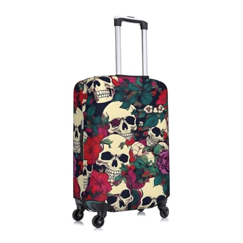 Floral Skulls Luggage Covers For Suitcase Approved,Suitcase Cover Protector Fit 18-32 InchLuggage3