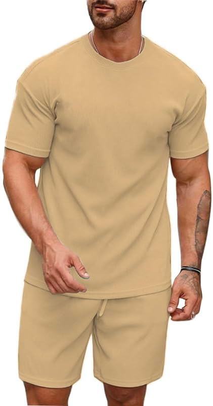 Men's Pyjama Set - T-Shirt and Shorts Night Wear - Night Suit for Men