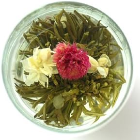 Amazon お花が開く幸せ工芸茶 ハッピーハート 6個入り 中国茶葉 花茶 ジャスミン茶 ジャスミンティー セレクトshopぶるーまん お茶 中国茶 通販