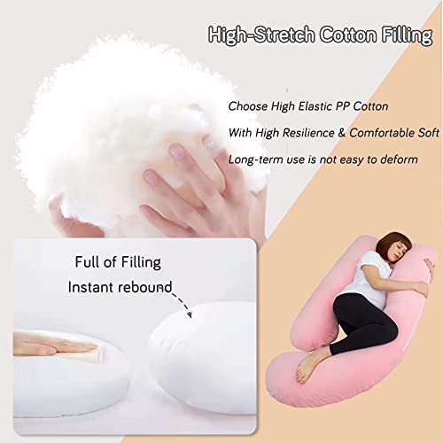 Image of 60 Inch Pregnancy Pillows for Sleeping (Pink)