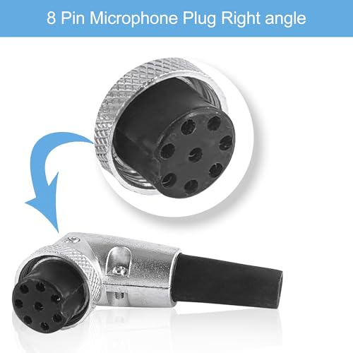 Image of MX 3 Pin XLR Microphone pin Pure Copper Nickel Plated Pins1 for High Conductivity microphone (8-Pin Male Connector (Right-Angle), Pack of 2, Male Connector)