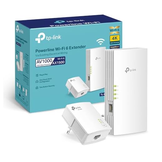 TP-Link TL-WPA7817 KIT 1000Mbps CPL WiFi 6 AX1500Mbps Adaptateur Réseau CPL, Homeplug AV2 1000Mbps, Boitier CPL WiFi Ethernet, Brancher et Utiliser, Port Ethernet Gigabit, EasyMesh, CPL Fibre