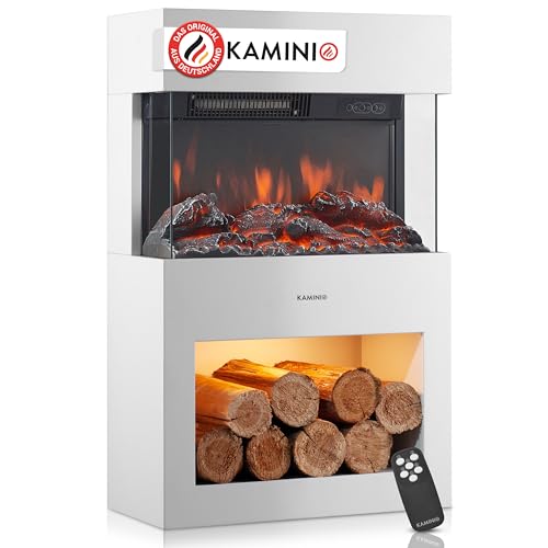 KAMINIO Elektrokamin Henri - Elektrischer Kaminofen mit Heizung,...
