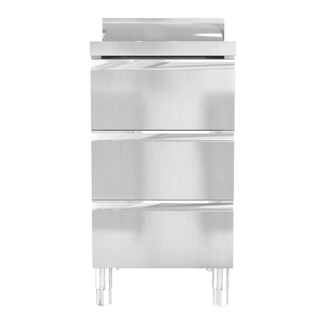 Armadi da cucina commerciali, 3 pezzi, in acciaio inox, per uso alimentare, con piedini regolabili, 50 x 60 x 96 cm, ideale per gastronomia, ristorante, hotel, catering, forniture
