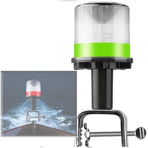 Lampe signal marine étanche IP65 avec balise LED verte solaire haute visibilité