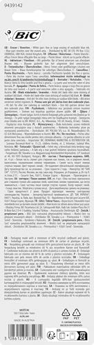 BIC Tintenkiller, 4 Stück, Tintenlöscher schmierfest, Ideal für das Büro, das Home Office oder die Schule