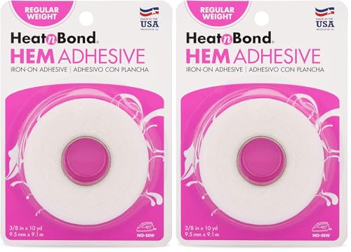 Image of HeatnBond Hem Iron-On Adhesive,Regular Weight,White,(Pack of 2)