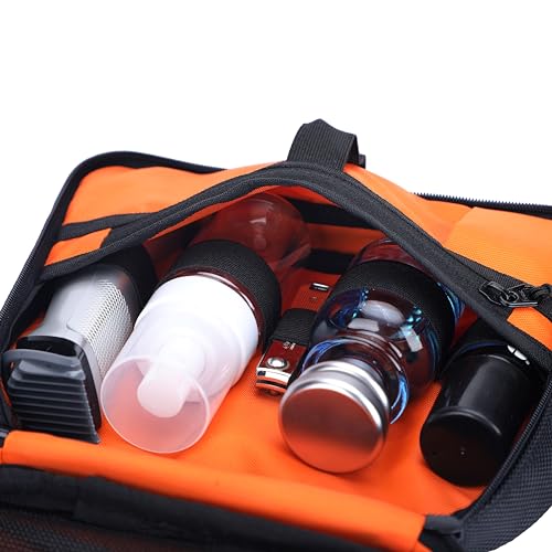 Image of Urban Wolf Travel Pouch Large Capacity, Water-Resistant Travel Toiletry Organizer with Multiple Pockets & Hanging Hook | Cosmetic Makeup Organizer with Mesh Pockets Travel Kit for Men and Women-Black.
