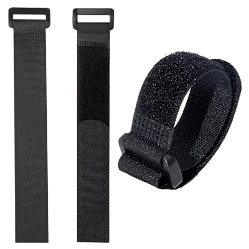 4 Pcs Hook and Loop Reusable Fastening Cable Tie Down Straps - Reusable Durable Functional Ties to Keep Your Home Office Workspace from Tangled Messes of Cords Yoga Mat StrapVelcro Cable Ties