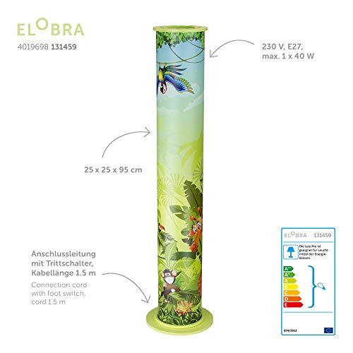 Elobra bambini Lampada Lampada A stelo Wildnis Giungla, cameretta, Verde, a + + - Image 4