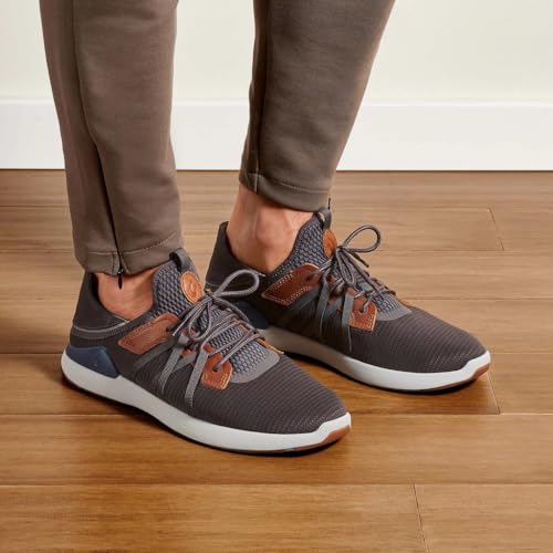 Image of OluKai Mio Li Men's Casual Sneakers, Hands-Free Drop-in Heel | Wear Slip-On or Laced, Breathable Knit Mesh, All-Day Cushioned Comfort, Athletic Walking Shoe, Runs Small So Size Up