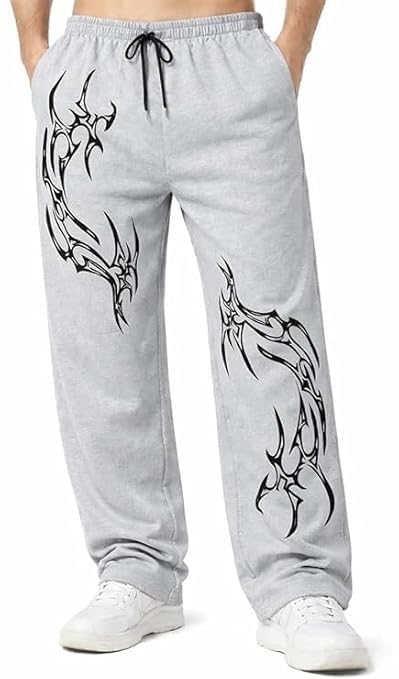 Men's Baggy Track Pants,for Men - Tribal Print Oversized Fit Baggy Streetwear Gym Wear with Elastic Waist-picture-11