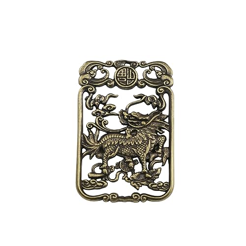 Pendentif Raytheon en laiton et cuivre creux, marque de taille traditionnelle Kirin