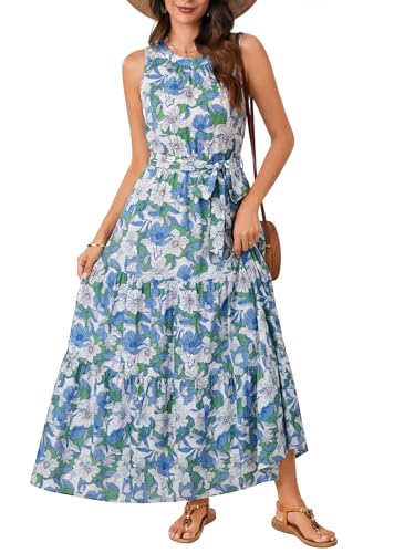 Image of Rooscier Women's Sleeveless Boho Maxi Dress