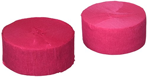 Crepe Streamer 81 Feet 2/Pkg-Hot Pink