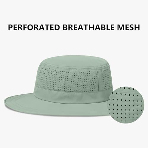 Image of UPF 50+ Bucket Sun Hat with Laser Perforated Mesh Cooling Adjustable Breathable Lightweight for Outdoor Men Women