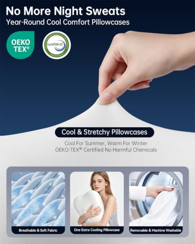 Cervical Neck Pillow, Memory Foam Pillows for Side/Back/Stomach Sleepers - image 6