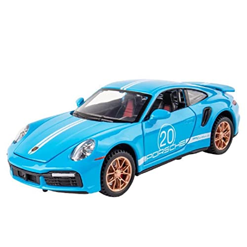 Image of Metal Pull Back Diecast Car 1:32 PORCHES Turbo 911 Pull Back Car Model with Sound Light Boys Gifts Toys for Kids【Pack of 1】,multicolor