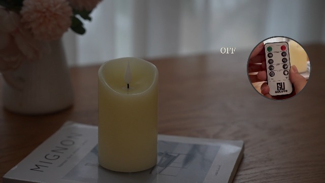 Image of Flameless Candles with Rechargeable Battery, 3 inch x 5 inch, Set of 2, Electronic Candles with Remote and Timer, led Pillar Candles Real Wax 3D Wick, led Ivory Candles for Home, Wedding, Birthday