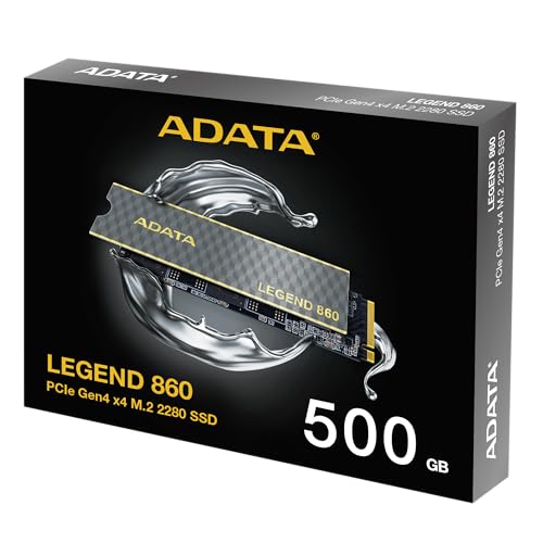 【エイデータ】 SSD LEGEND 860 500GB PCIe Gen4x4 M.2 2280 最大読込速度6000MB/秒 PS5 対応 取り外し可能なヒートシンク SLEG-860-500GCS-I