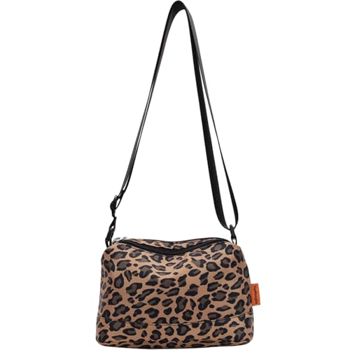 Casual Crossbody Bag Leopard Print Small Messenger Bag Hobo Shoulder Bag Travel Daypacks - Main Image