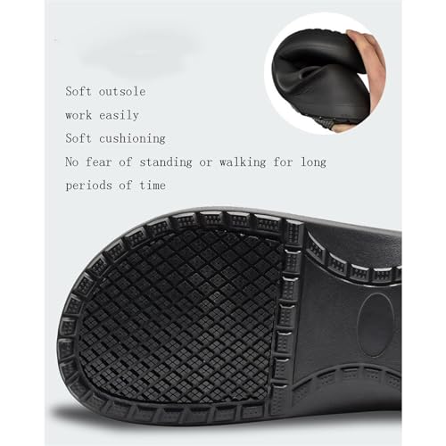 Sapatos De Trabalho Antiderrapantes Para Homens, Deslizamento Do Serviço De Alimentação Dos Homens E