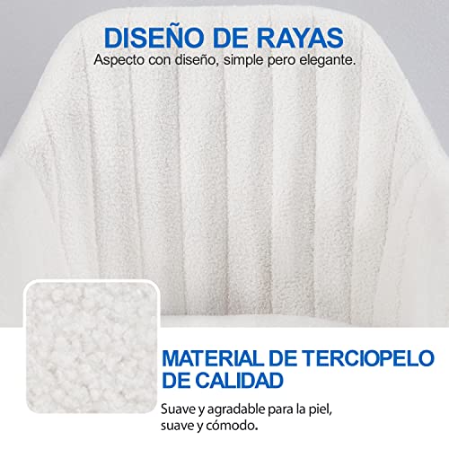 Miniatura 6 de Yaheetech Silla De Oficina Silla De Ordenador Sillón Reclinable Giratorio De 360 Silla Altura Ajustable Carga 136 Kg Color Blanco
