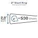 Avery Durable View 3 Ring Binders, 2 Inch Slant Rings, 530-Sheet Capacity, DuraHinge, 2.8 Inch Wide Spine, Customizable Clear Cover and Spine, Black Binders (6-pack of 17031)