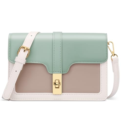 KKXIU Crossbody Bags for Women Trendy Vegan Leather Shoulder Purse with Adjustable Strap