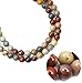 Qiwan 45PCS 8mm wholesale Natural Fire Lace Opal gemstones Loose beads for bracelets round Beads jewelry making supplies necklace beads 1 strand 15"
