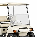 ECOTRIC Front Windshield Compatible with 1982-2000.5 Club Car DS Folding Windshield Golf Car Clear