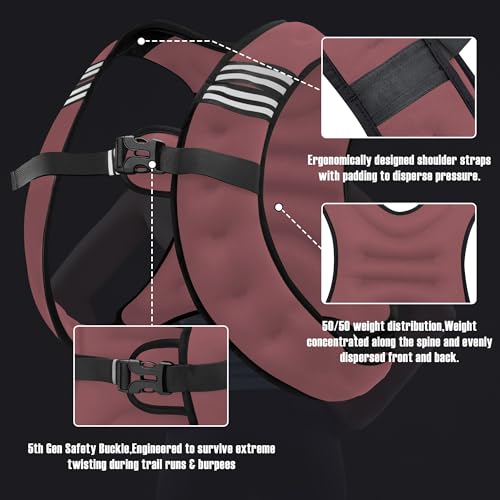 Image of NATURELUX Weighted Vest Men or Women - 5 /10 /15 /20 /25 /30lbs Weights with Reflective Stripe, Weighted Vest for Workout Equipment for Strength Training Running - Walking Weight Loss