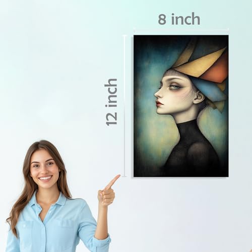 Image of SiddArtify Modern Portrait Wall Art Prints Set - Fashion Poster Decor for Living Room Bedroom Office - 8x12 Sticker Pack of 6