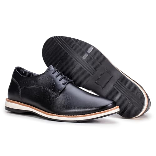 Sapato Social Casual Masculino Derby Preto Estilo Shoes (Preto, BR, Adulto, Numérico, 43)