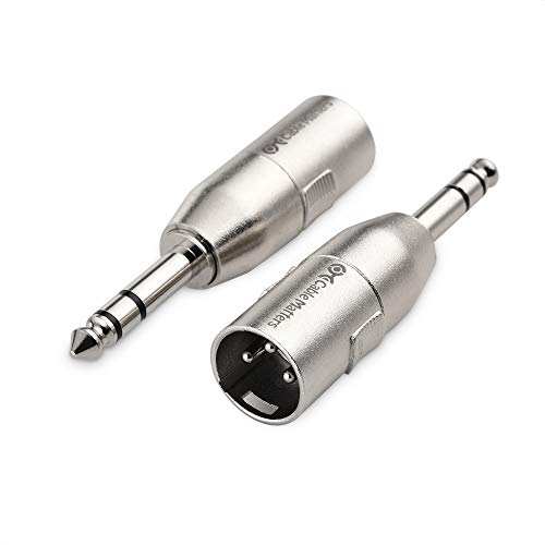 Cable Matters 2-Pack 6,35 mm 1/4 Zoll TRS auf XLR Adapter - männlich auf männlich