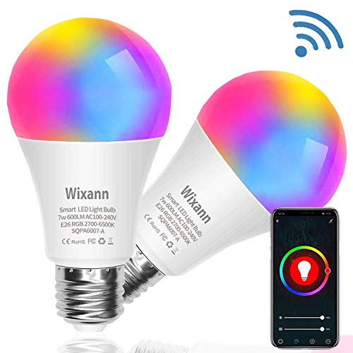 Wixann Smart LED Bulb WiFi Smart Multicolor Light Bulb Compatible with Alexa Google