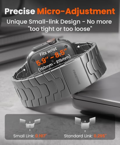 Image of AGIS02 Titanium Band for Apple Watch Ultra 3 /2 /1 Band 49mm & Series 11 /10 46mm, Grade 5 Titanium Ultra Watch Band for Men with DLC Coating, Durable and Lightweight iWatch Metal Strap