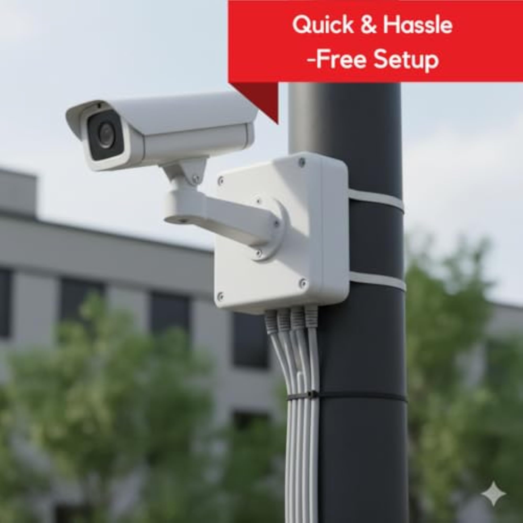 2 Pieces of PVC CCTV Camera Junction Box, Weatherproof