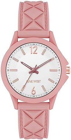 Nine West Women’s Patterned Silicone Strap Watch, NW/2942