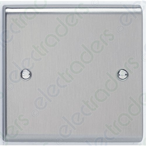 Image of Deta SD1200SS Blank Plate 1 Gang (Chrome/Stainless Steel)