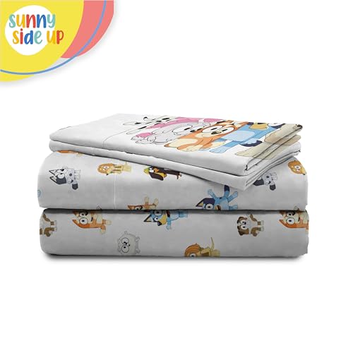 Bluey & Friends Full Sheet Set - 4 Piece Kids Bedding Set Includes Pillow Cover - Super Soft Microfiber Sheets
